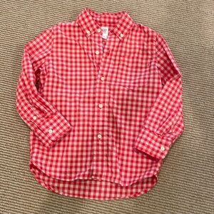 Gap XS (4/5) Pink Checkered Button Down